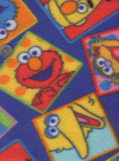 sesame street fleece material